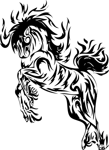 Tribal Horse Tattoo Designs - Free Transparent PNG Clipart Images Download. - Transparent PNG Free Download | PNGio