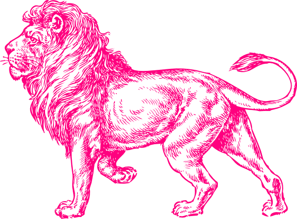 Pink Lion Clip Art At Clker Com Vector Clip Art Online, - Lion Full Body Tattoo - Free Transparent PNG Clipart Images Download. - Transparent PNG Free Download | PNGio