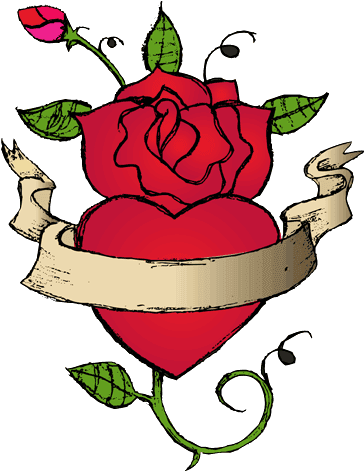 Image Heart Tattoos Transparent - Hear And Rose Tattoo Png - Free Transparent PNG Clipart Images Download. - Transparent PNG Free Download | PNGio