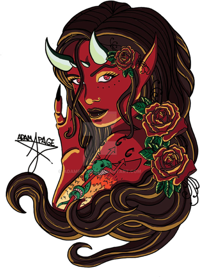 Devil Tattoo Design By Adampage60 - Devil Tattoo In Png - Free Transparent PNG Clipart Images Download. - Transparent PNG Free Download | PNGio