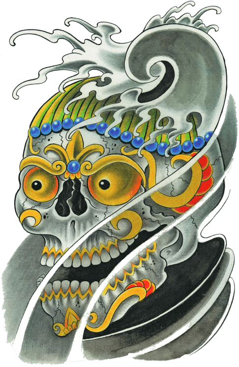 Find Gifts For Him At The Skull Man Zazzle - Tattoo Caveira Oriental - Free Transparent PNG Clipart Images Download. - Transparent PNG Free Download | PNGio