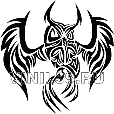 Awesome Black Tribal Flying Owl Tattoo Stencil - Owl Tribal Tattoo Designs - Free Transparent PNG Clipart Images Download. - Transparent PNG Free Download | PNGio