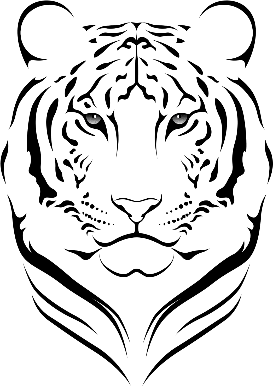 Large Size Of How To Draw A Baby Bengal Tiger Snow - Tattoo Tiger Tribal - Free Transparent PNG Clipart Images Download. - Transparent PNG Free Download | PNGio