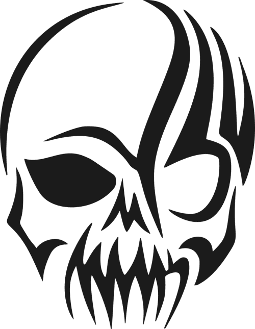 Skull Tattoo Tribal - Free Transparent PNG Clipart Images Download. - Transparent PNG Free Download | PNGio