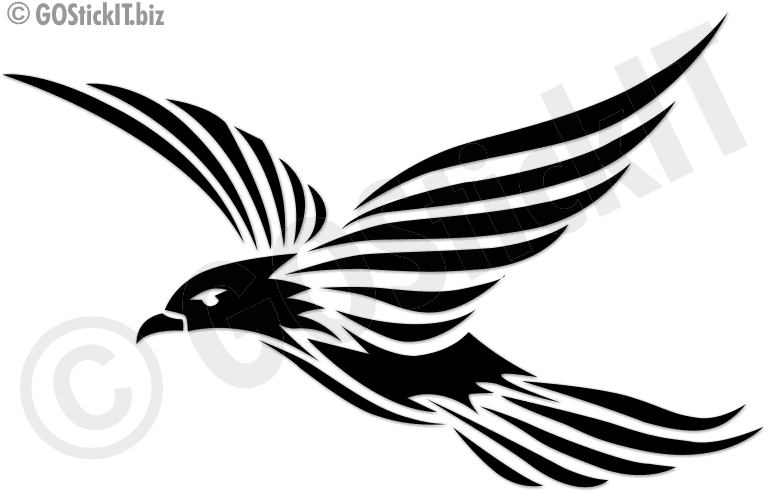 Tribal Bird Diecut Decal Humor Bumper Decals Funny - Bird Drawing Tribal Tattoo - Free Transparent PNG Clipart Images Download. - Transparent PNG Free Download | PNGio