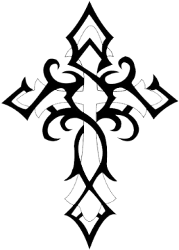 Cross Gothic Tattoo - Tribal Cross Tattoo - Free Transparent PNG Clipart Images Download. - Transparent PNG Free Download | PNGio