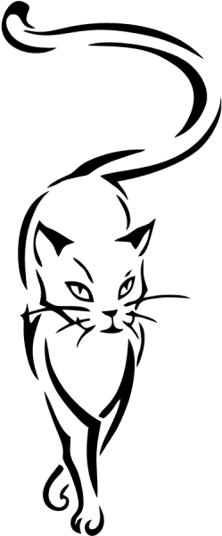 Sweet Kitty Decals - Draw A Cat Tattoo - Free Transparent PNG Clipart Images Download. - Transparent PNG Free Download | PNGio