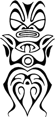 Sticker Tiki Statue Polynésienne Agrandir L'image - Tattoo - Free Transparent PNG Clipart Images Download. - Transparent PNG Free Download | PNGio