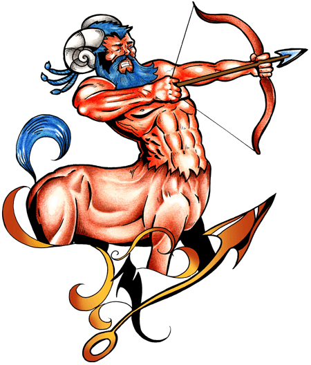 Sagittarius Designs - Tattoo Design Sagittarius Colored - Free Transparent PNG Clipart Images Download. - Transparent PNG Free Download | PNGio