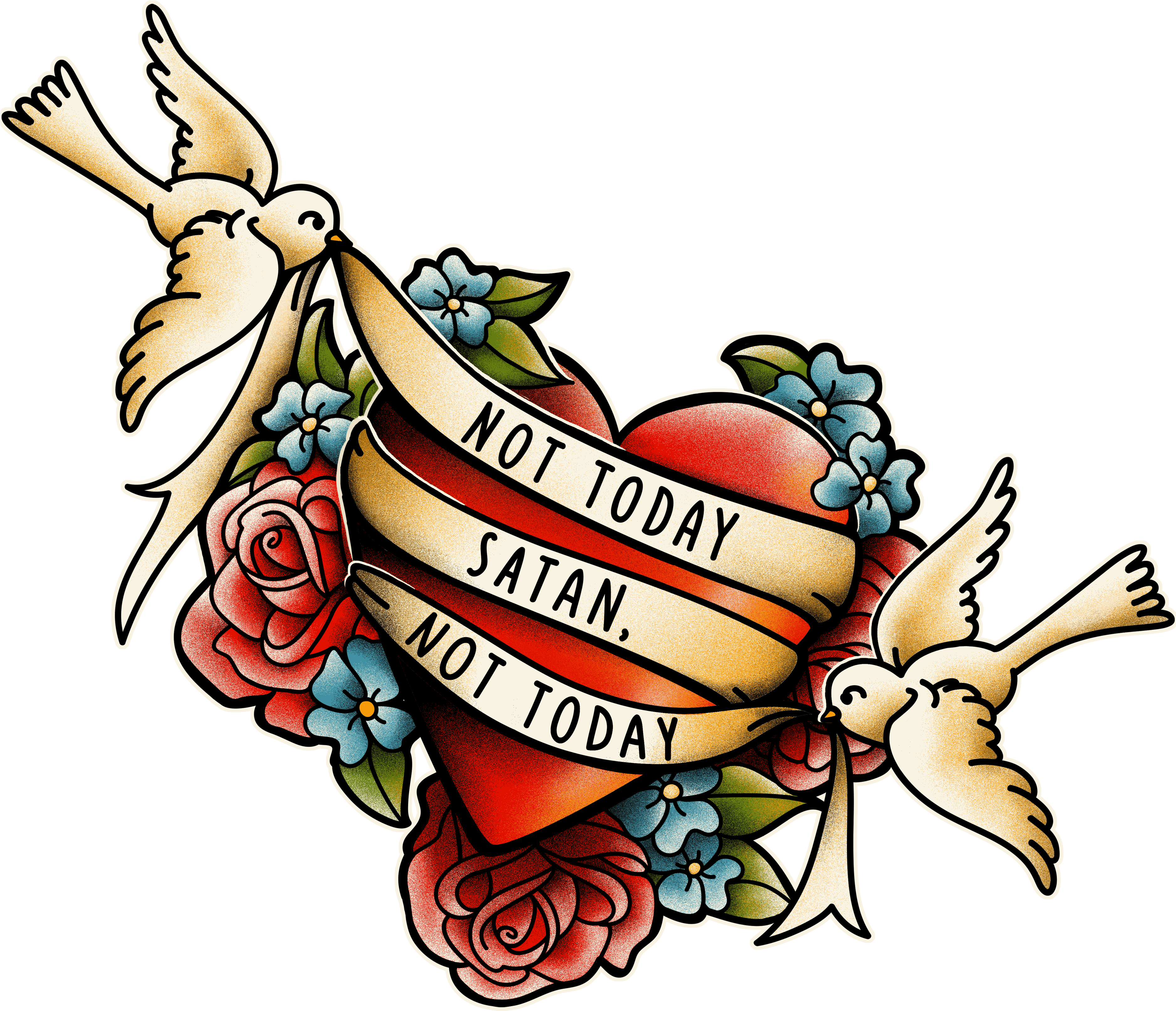 Get It On A Tee For $10 Or 50% Off On Everything Else - Not Today Satan Tattoo - Free Transparent PNG Clipart Images Download. - Transparent PNG Free Download | PNGio