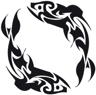 Double Koi Fish Tattoo - Tribal Fish Tattoo Design - Free Transparent PNG Clipart Images Download. - Transparent PNG Free Download | PNGio