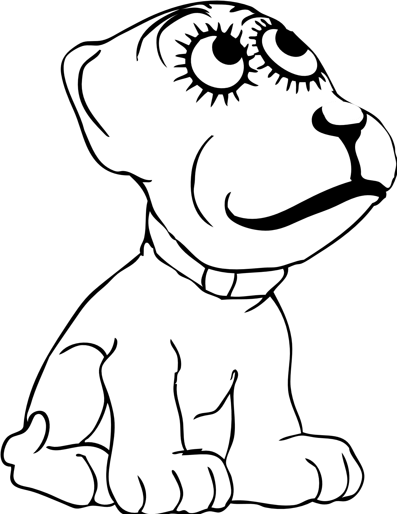 Cartoon Dog 1 Black White Line Art Tattoo Tatoo Svg - Purple Dog Png - Free Transparent PNG Clipart Images Download. - Transparent PNG Free Download | PNGio