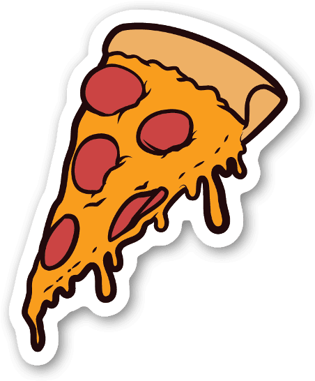 Stylish Inspiration Ideas Slice Of Pizza Clip Art Sticker - Pizza Stickers - Free Transparent PNG Clipart Images Download. - Transparent PNG Free Download | PNGio