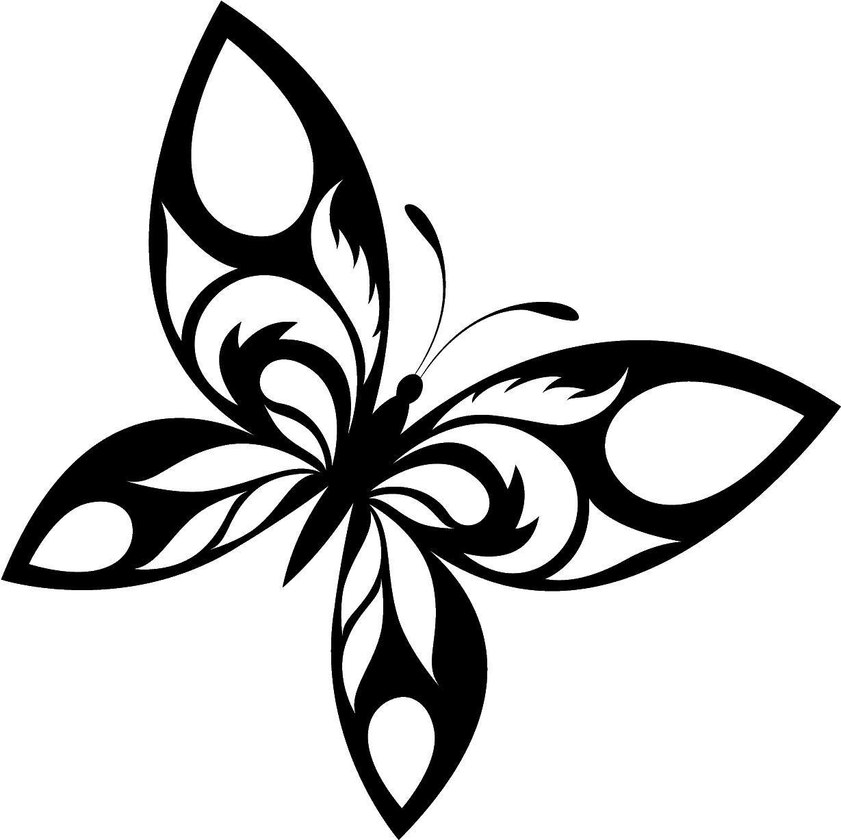 Tattoo Butterfly Png Image - Butterfly Black And White - Free Transparent PNG Clipart Images Download. - Transparent PNG Free Download | PNGio