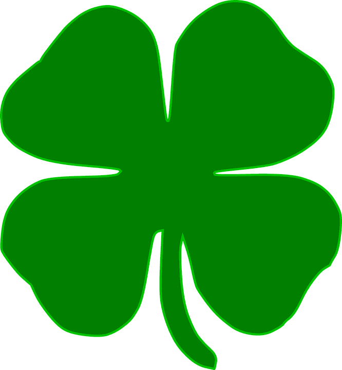 Shamrock Clover Irish Four Leaves Green Tattoo - Green Four Leaf Clover - Free Transparent PNG Clipart Images Download. - Transparent PNG Free Download | PNGio