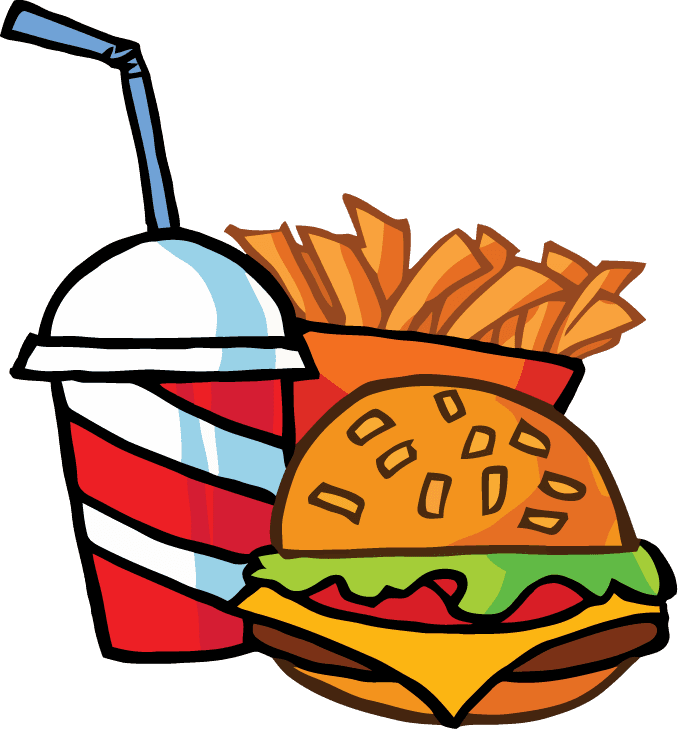 Fast Food Cheeseburger Drink With French Fries Tattoo - Cartoon Hamburger And Fries - Free Transparent PNG Clipart Images Download. - Transparent PNG Free Download | PNGio