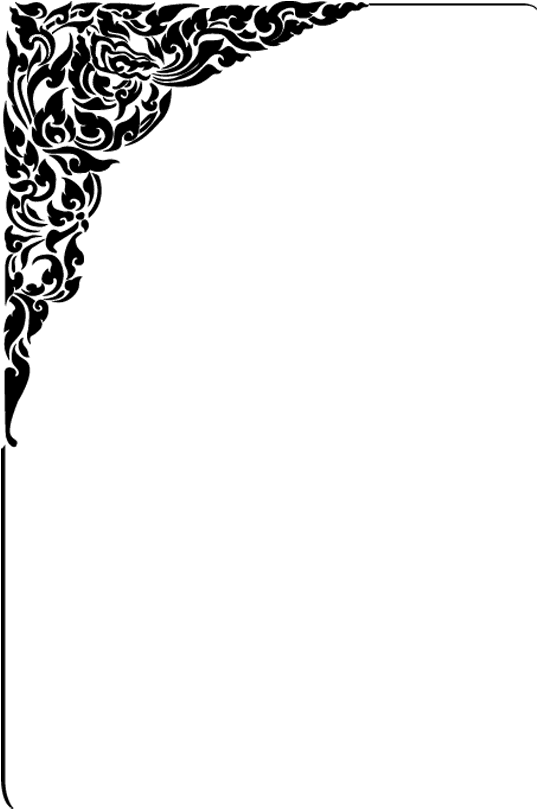 Corner Borders Tattoos - กรอบ ลาย ไทย สี ดำ - Free Transparent PNG Clipart Images Download. - Transparent PNG Free Download | PNGio