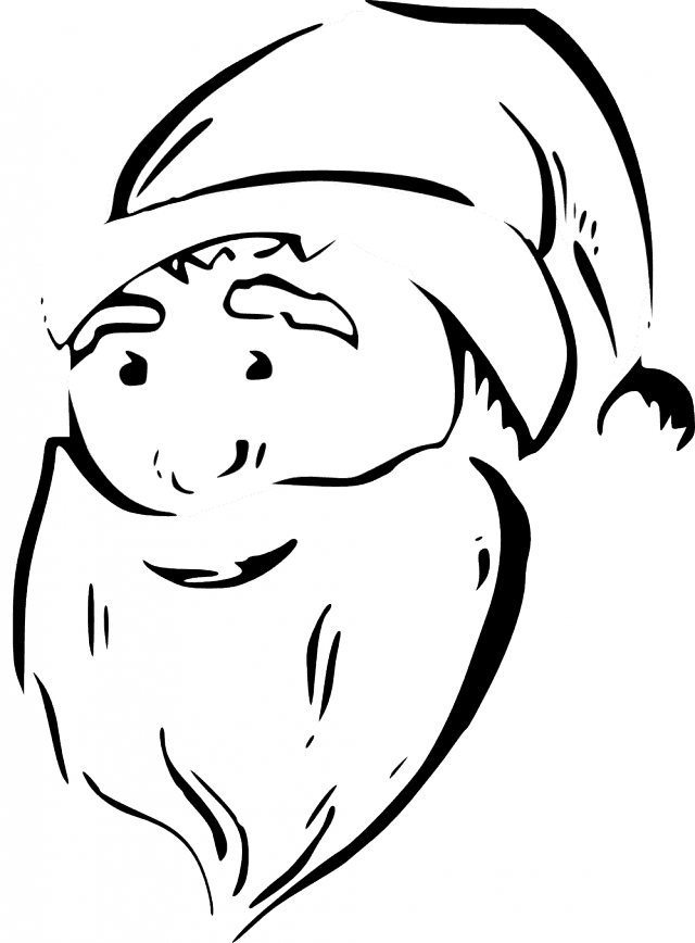 Zeimusu Santa Face Black White Line Art Tattoo Tatoo - Christmas Thatoo Santa Png - Free Transparent PNG Clipart Images Download. - Transparent PNG Free Download | PNGio