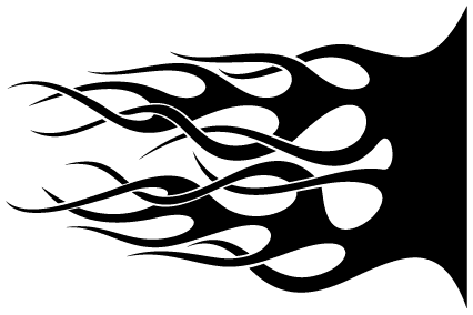 Bumper Stickers Car Tattoos Flames - Black And White Flame Vector Png - Free Transparent PNG Clipart Images Download. - Transparent PNG Free Download | PNGio