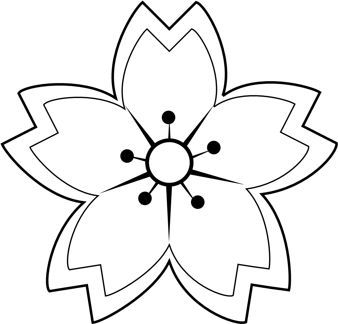 Black White Flower Tattoos - Sakura Flower Drawing Black And White - Free Transparent PNG Clipart Images Download. - Transparent PNG Free Download | PNGio