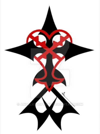 Kingdom Hearts Tattoo Design By Angelic-poptart - Kingdom Hearts Unversed Symbol - Free Transparent PNG Clipart Images Download. - Transparent PNG Free Download | PNGio