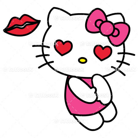Clipart Hello Kitty Lip Tattoo - Hello Kitty Love Anime - Free Transparent PNG Clipart Images Download. - Transparent PNG Free Download | PNGio