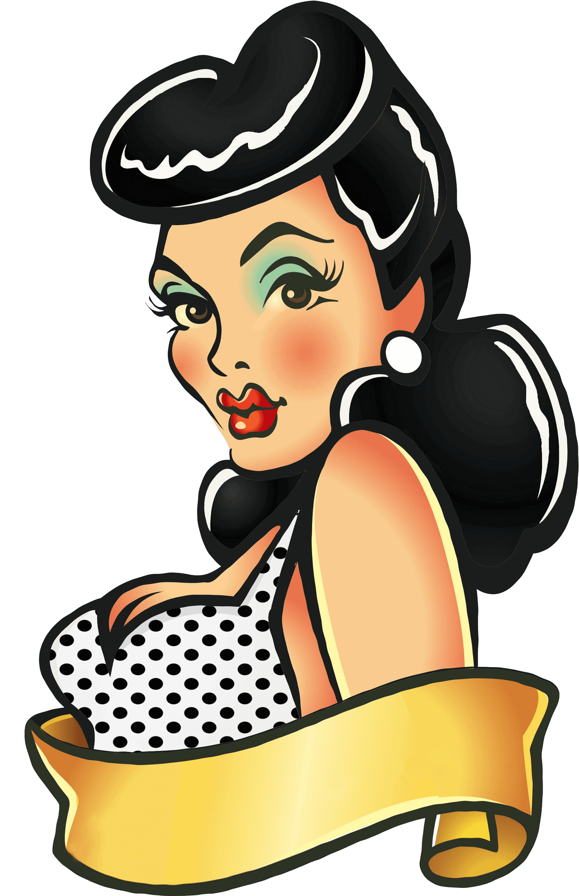 Tattoo Clipart Greaser - Pin Up Girl Png - Free Transparent PNG Clipart Images Download. - Transparent PNG Free Download | PNGio