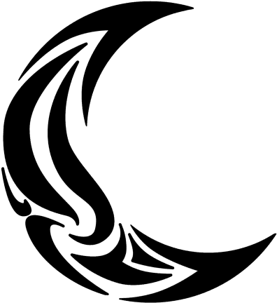 Moon Black And White Tribal Moon Tattoo Black Crescent - Tribal Moon - Free Transparent PNG Clipart Images Download. - Transparent PNG Free Download | PNGio