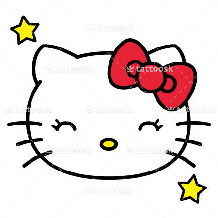 Cute Hello Kitty Face Tattoo Design For Girls ❥❥❥ Https - Hello Kitty Goth Png - Free Transparent PNG Clipart Images Download. - Transparent PNG Free Download | PNGio