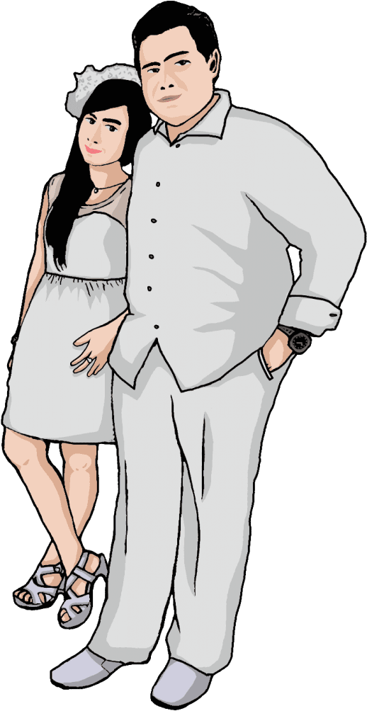 Pin H2o One Life Chance Tattoo By Wes Fortier A Photo - Pre Wedding Cartoon - Free Transparent PNG Clipart Images Download. - Transparent PNG Free Download | PNGio