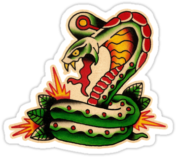 Old School Snake Tattoo - Serpent - Free Transparent PNG Clipart Images Download. - Transparent PNG Free Download | PNGio