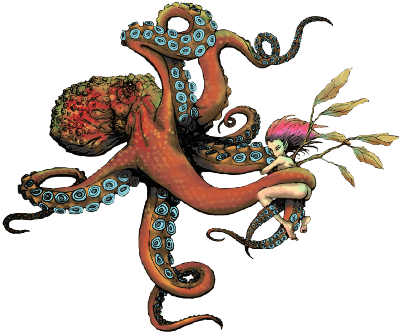 Old School Octopus Tattoo Download - Real Butterfly Wings Jewelry - Free Transparent PNG Clipart Images Download. - Transparent PNG Free Download | PNGio