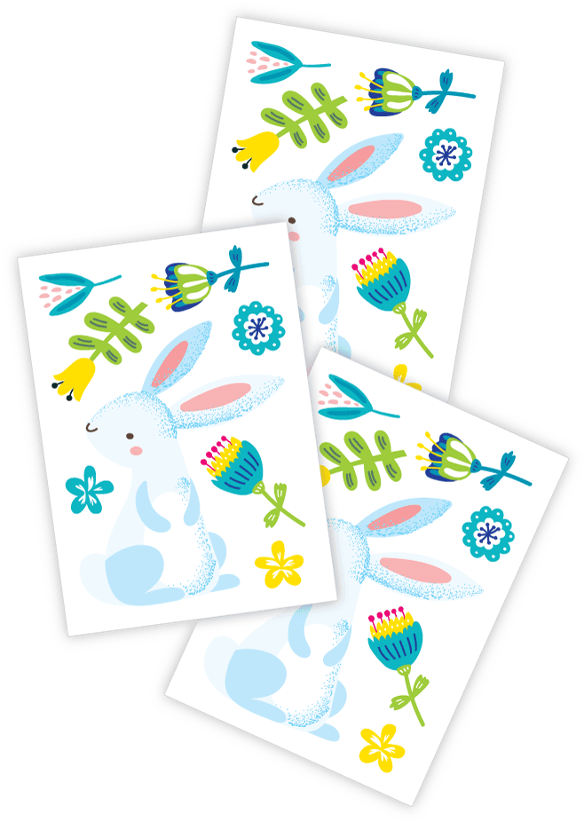 High Quality Temporary Tattoos With Cute Little Rabbit - Graphic Design - Free Transparent PNG Clipart Images Download. - Transparent PNG Free Download | PNGio