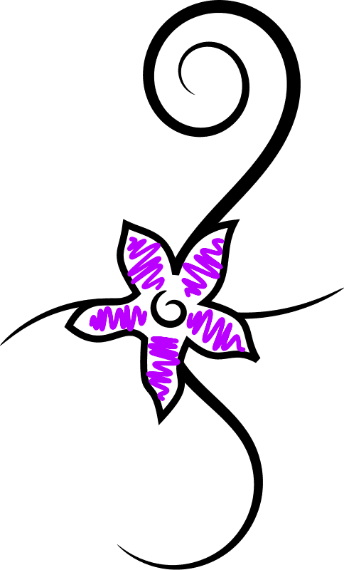 Free Vector Flower Tattoo - Gambar Bunga Yang Simpel - Free Transparent PNG Clipart Images Download. - Transparent PNG Free Download | PNGio