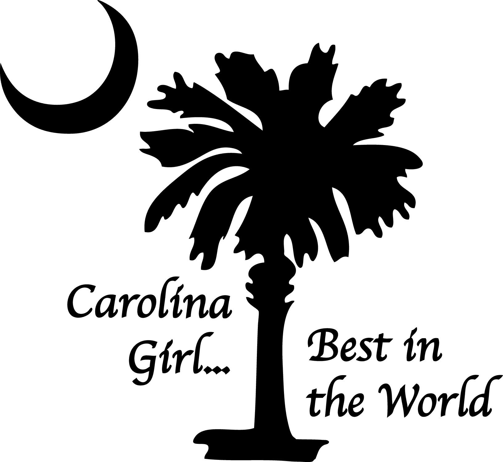 South Carolina Palmetto Tree Tattoos - Sc Palmetto And Moon - Free Transparent PNG Clipart Images Download. - Transparent PNG Free Download | PNGio