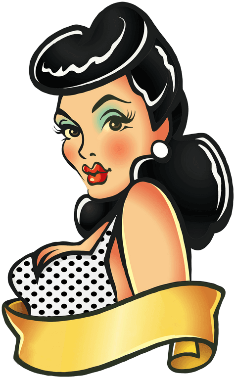 Pinup Girl Sychobilly Rockabilly Tattoo Designs Photo - Pin Up Girl Png - Free Transparent PNG Clipart Images Download. - Transparent PNG Free Download | PNGio