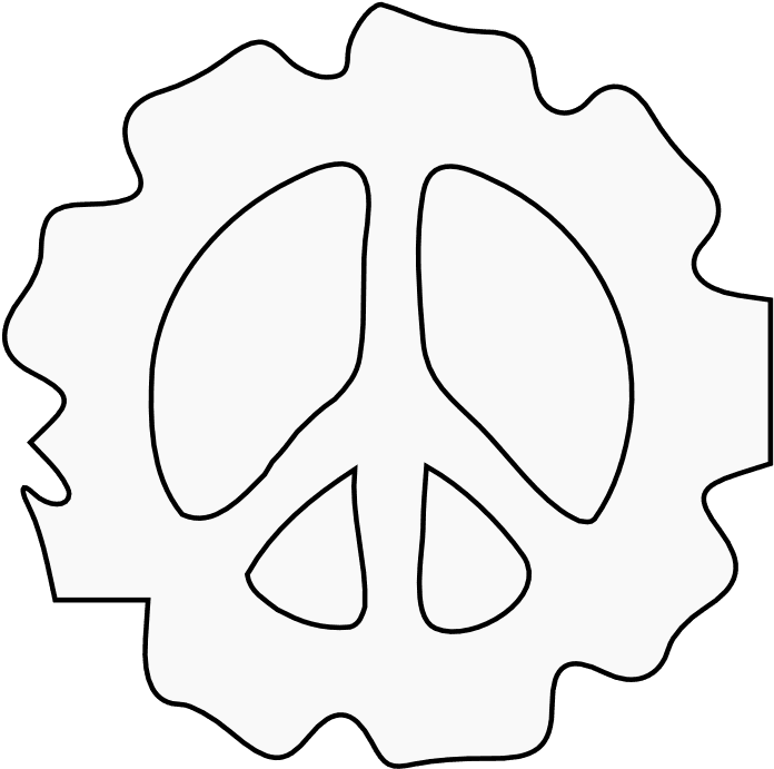 Peace Symbol Peace Sign Flower 86 Black White Line - Peace Symbols - Free Transparent PNG Clipart Images Download. - Transparent PNG Free Download | PNGio