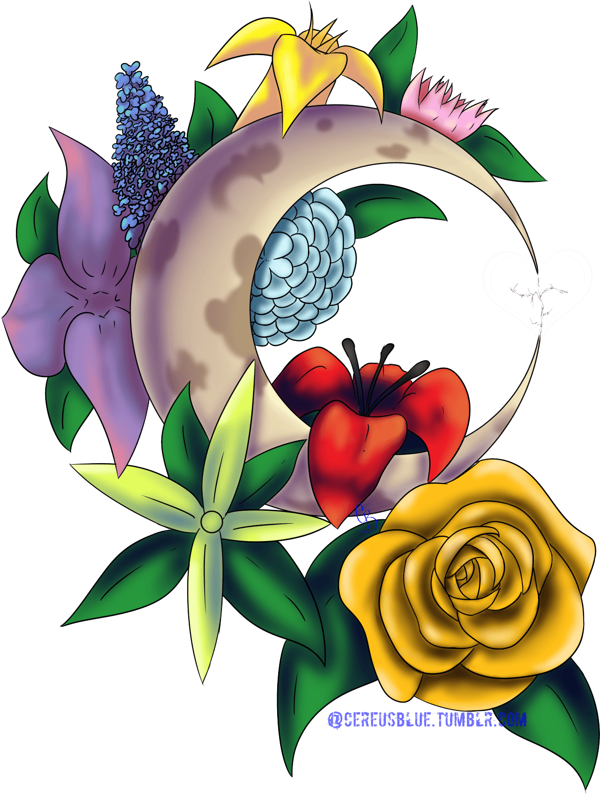 So Here Is The First Actual Lined And Colored Tattoo - Garden Roses - Free Transparent PNG Clipart Images Download. - Transparent PNG Free Download | PNGio