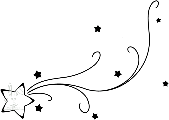 Shooting Star Tattoo Design By Autumnowl - Black - Free Transparent PNG Clipart Images Download. - Transparent PNG Free Download | PNGio