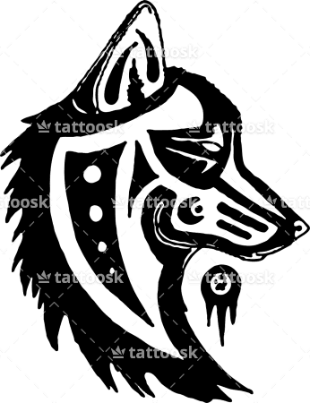 Wolf Dog Tribal Totem Native Indian Tattoo - Wolf Dog Tribal Totem Native Indian Tattoo - Free Transparent PNG Clipart Images Download. - Transparent PNG Free Download | PNGio
