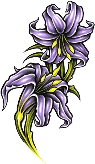 Sweet Pea Flowers Tattoo Design - Flower - Free Transparent PNG Clipart Images Download. - Transparent PNG Free Download | PNGio