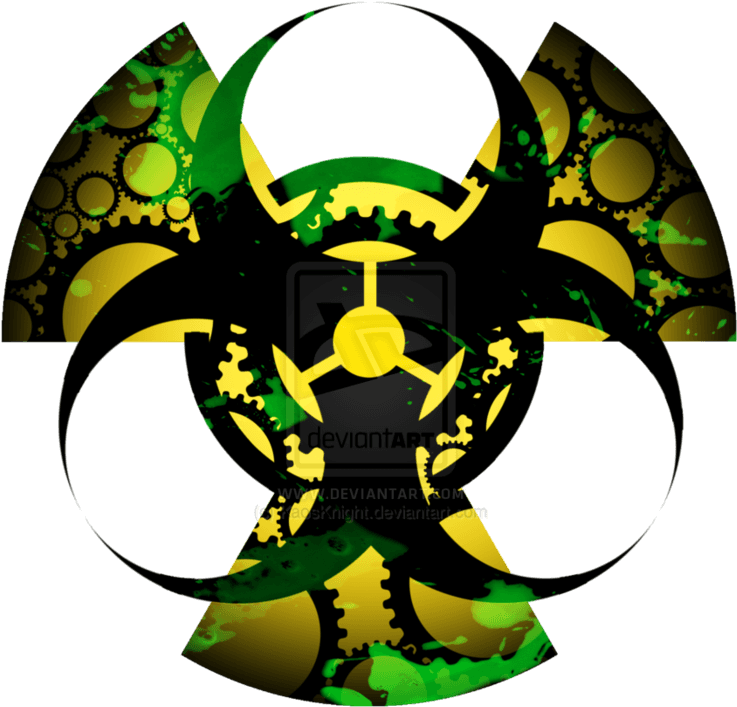 Biohazardradiation Symbol Together With Gears Artwork - Radiation And Biohazard Symbol - Free Transparent PNG Clipart Images Download. - Transparent PNG Free Download | PNGio