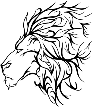 Lion Tattoo By Amberfanged On Deviantart - Transparent Lion Design - Free Transparent PNG Clipart Images Download. - Transparent PNG Free Download | PNGio