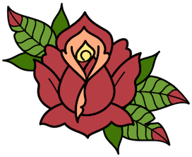 Traditional Tattoo Inspired Rose - Hybrid Tea Rose - Free Transparent PNG Clipart Images Download. - Transparent PNG Free Download | PNGio