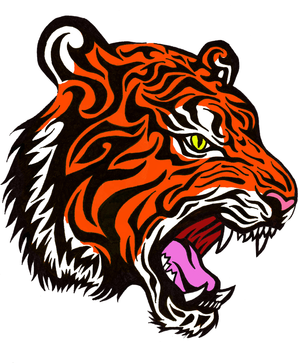 Color Tattoo Png File Images - Draw A Tiger Face Side View - Free Transparent PNG Clipart Images Download. - Transparent PNG Free Download | PNGio