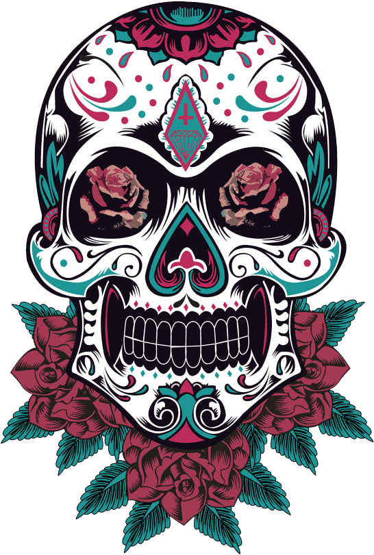 Tattoo Sugar Skulls, Sugar Skull Art, Mexican Tattoo, - Osmdecals - Sugar Skull Sticker Version 12 - Day Decal - Free Transparent PNG Clipart Images Download. - Transparent PNG Free Download | PNGio