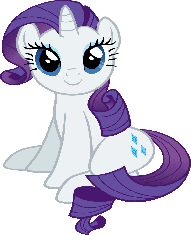 Cute Purple-mane Baby Unicorn Tattoo Design By Slb94 - My Little Pony Rarity Sitting - Free Transparent PNG Clipart Images Download. - Transparent PNG Free Download | PNGio