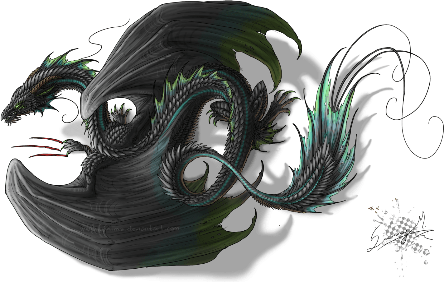 Image Gallery Western Dragon Tattoo Sketch - Gray And Black Dragon - Free Transparent PNG Clipart Images Download. - Transparent PNG Free Download | PNGio