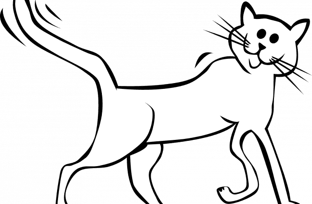 Cartoon Cat Black White Line Art Tatoo Tattoo Svg Clipart - Black And White Cartoon Picture Cat - Free Transparent PNG Clipart Images Download. - Transparent PNG Free Download | PNGio