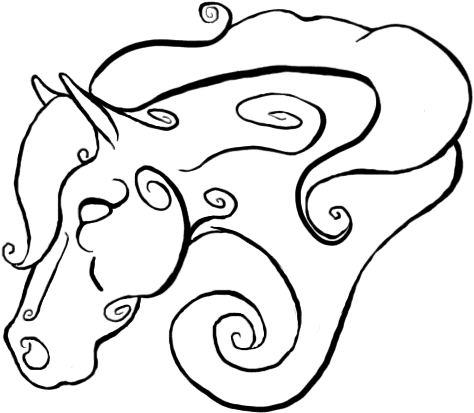 Horse Head By ~thebrokenhorse On Deviantart - Line Art - Free Transparent PNG Clipart Images Download. - Transparent PNG Free Download | PNGio